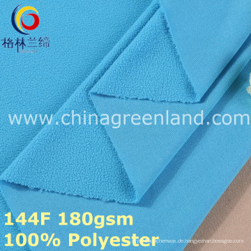 Schuss gestrickte Polyester Polar Fleece Stoff für Kleidung (GLLML382)